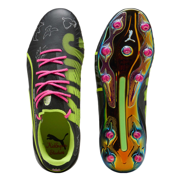 King Ultimate x Kidsuper FG/AG - Black/Electric Lime-Strong Gray/Ravish/White