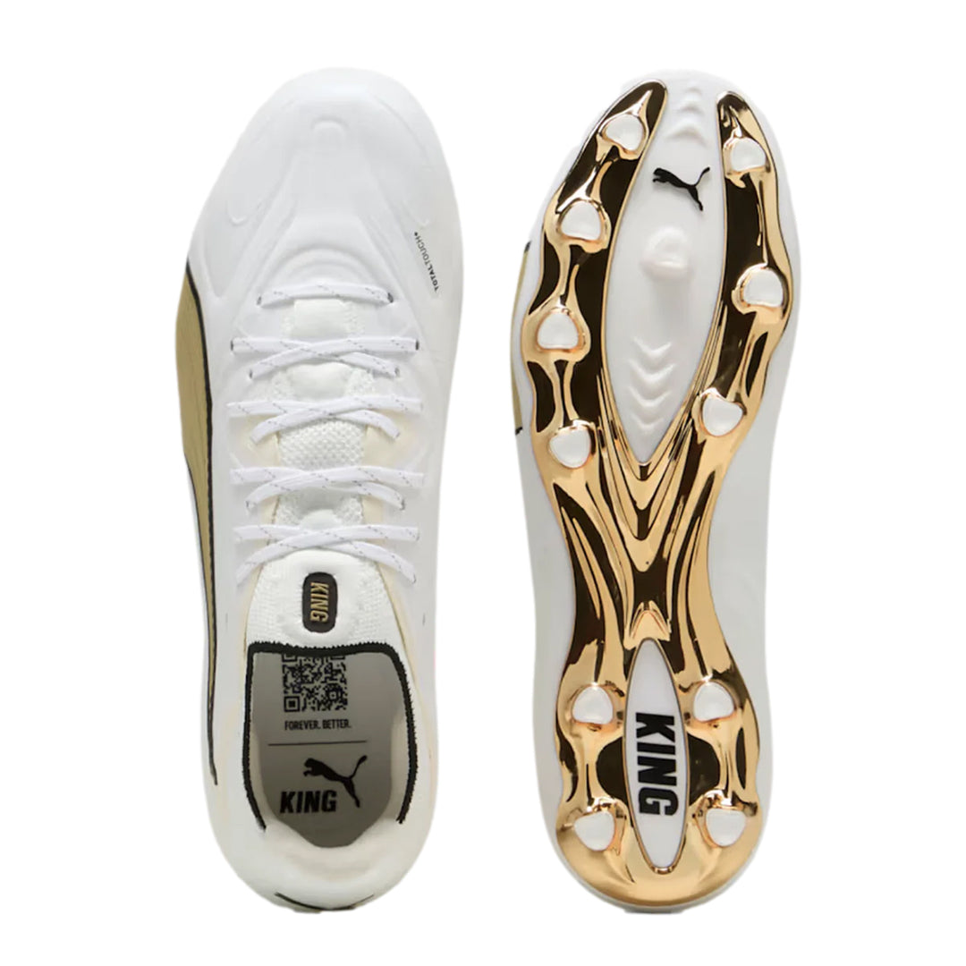 King 20 Ultimate FG/AG - White/Metallic Gold/Black