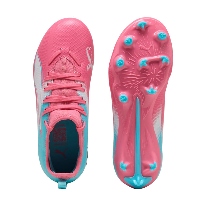 Ultra 6 Ultimate Re-Charge FG/AG Jr- Hero Blue/Sunset Pink/Garnet Rose