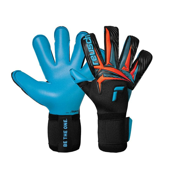 Reusch Attrakt Evolution - Black / Shock Oranage / Aqua Blue
