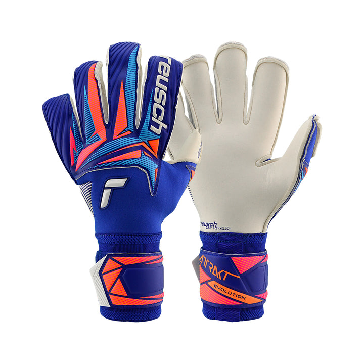 Reusch Attrakt Gold X Guardian - Sharp Blue / White / Shock Orange