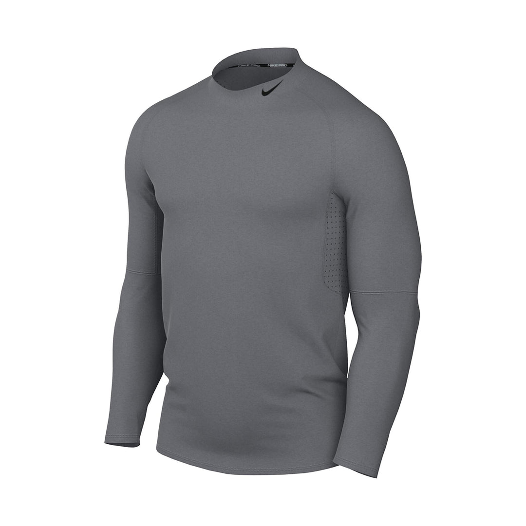 M Np Top Warm Ls Mock - Smoke Grey/Black