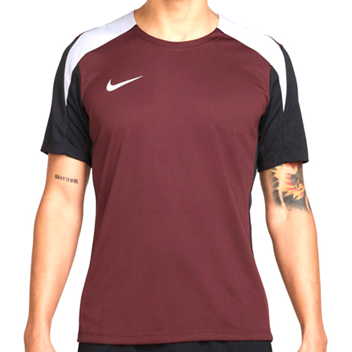 Nike Dri Fit Strike Top Ss - BurgundycrushwolFGreyblack(WolFGre