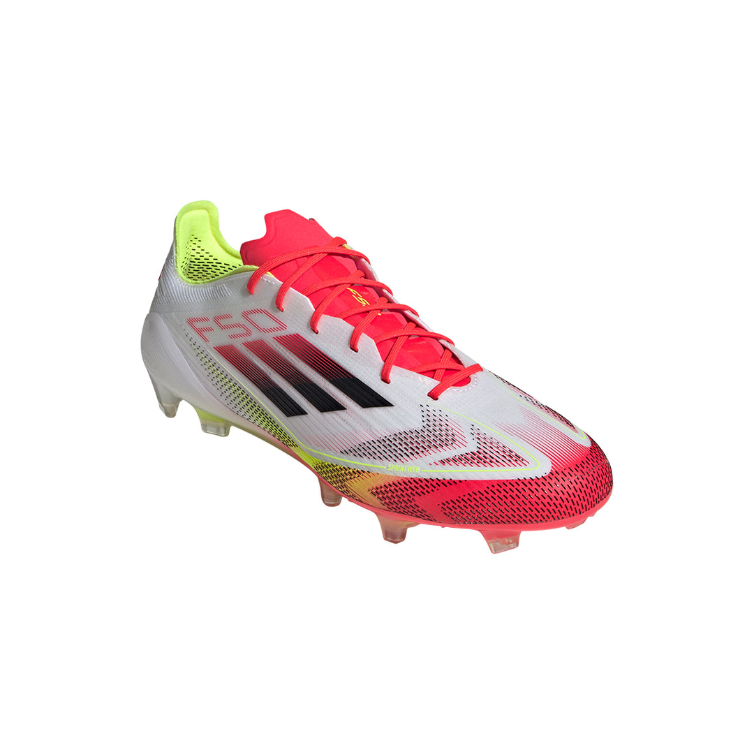 F50 Elite FG - Ftwr White/Core Black/Solar Yellow