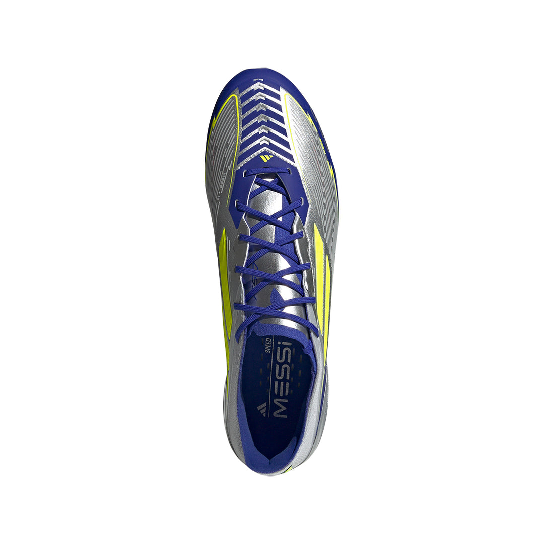 F50 Elite FG Messi - Silver Met./Solar Yellow/Lucid Blue