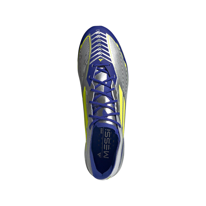 F50 Elite FG Messi - Silver Met./Solar Yellow/Lucid Blue