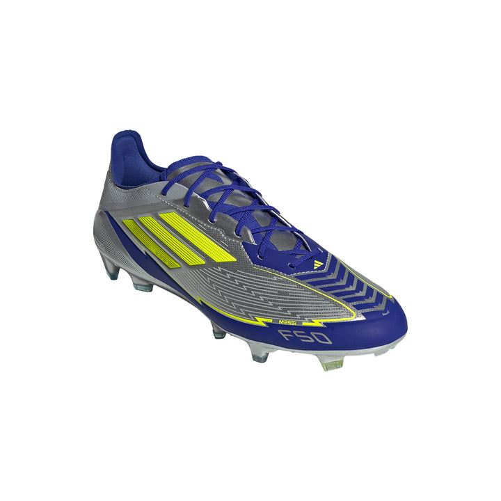 F50 Elite FG Messi - Silver Met./Solar Yellow/Lucid Blue