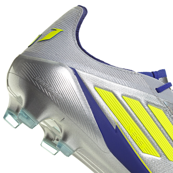 F50 Elite FG Messi - Silver Met./Solar Yellow/Lucid Blue