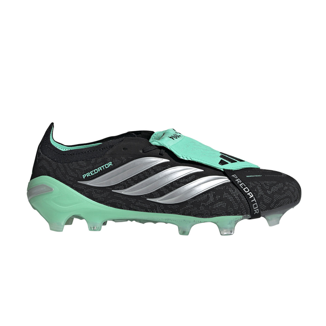 Predator Elite Fold Over Tongue FG - Core Black / Silver Metallic / Pulse Mint