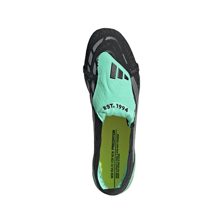 Predator Elite Fold Over Tongue FG - Core Black / Silver Metallic / Pulse Mint
