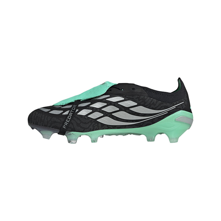 Predator Elite Fold Over Tongue FG - Core Black / Silver Metallic / Pulse Mint
