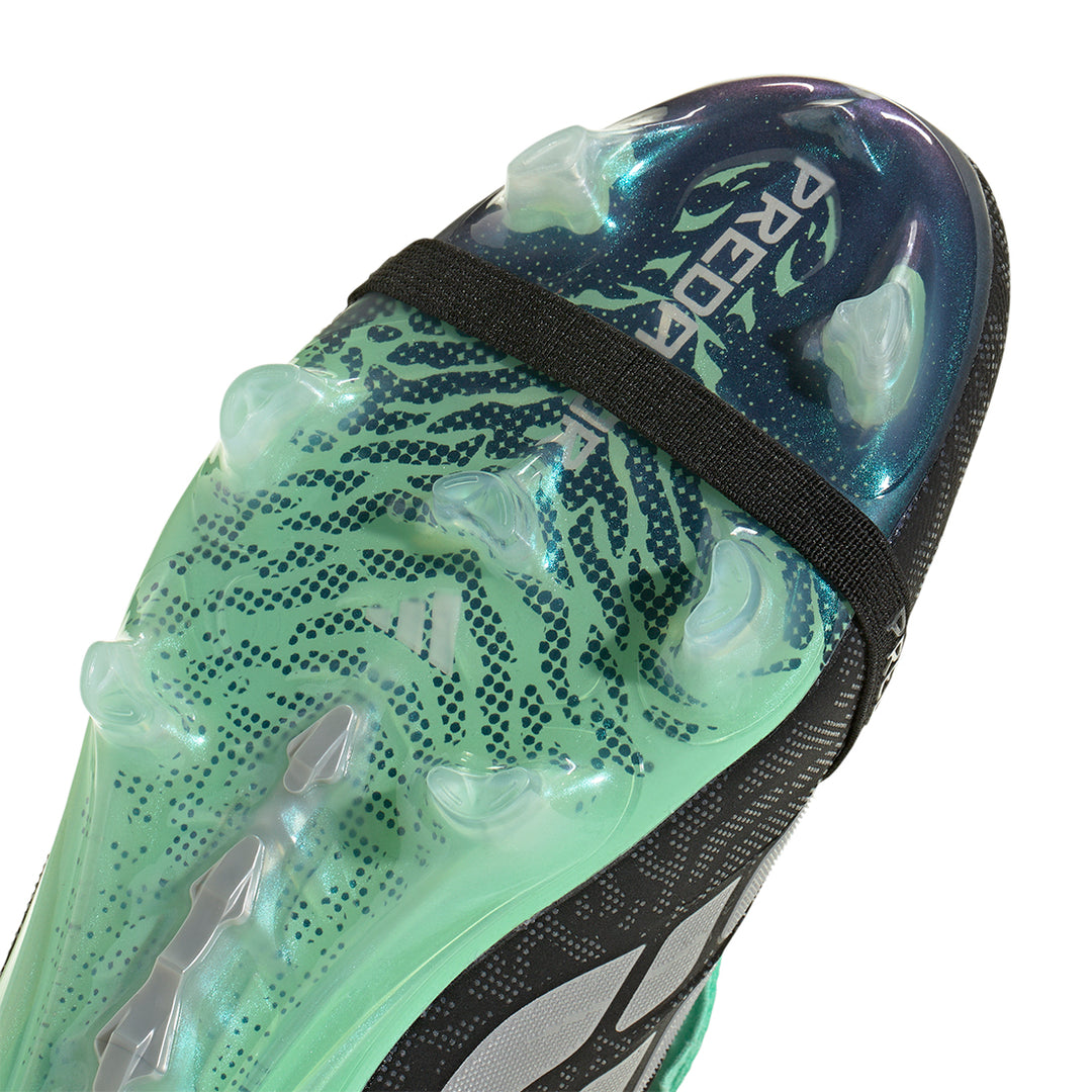 Predator Elite Fold Over Tongue FG - Core Black / Silver Metallic / Pulse Mint
