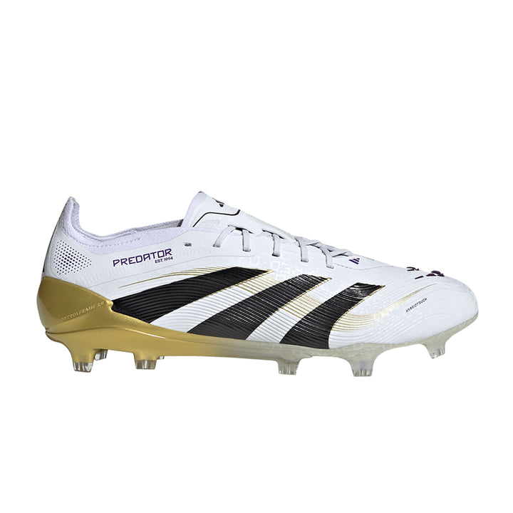 Predator Elite FG - Ftwr White/Core Black/Gold Met.