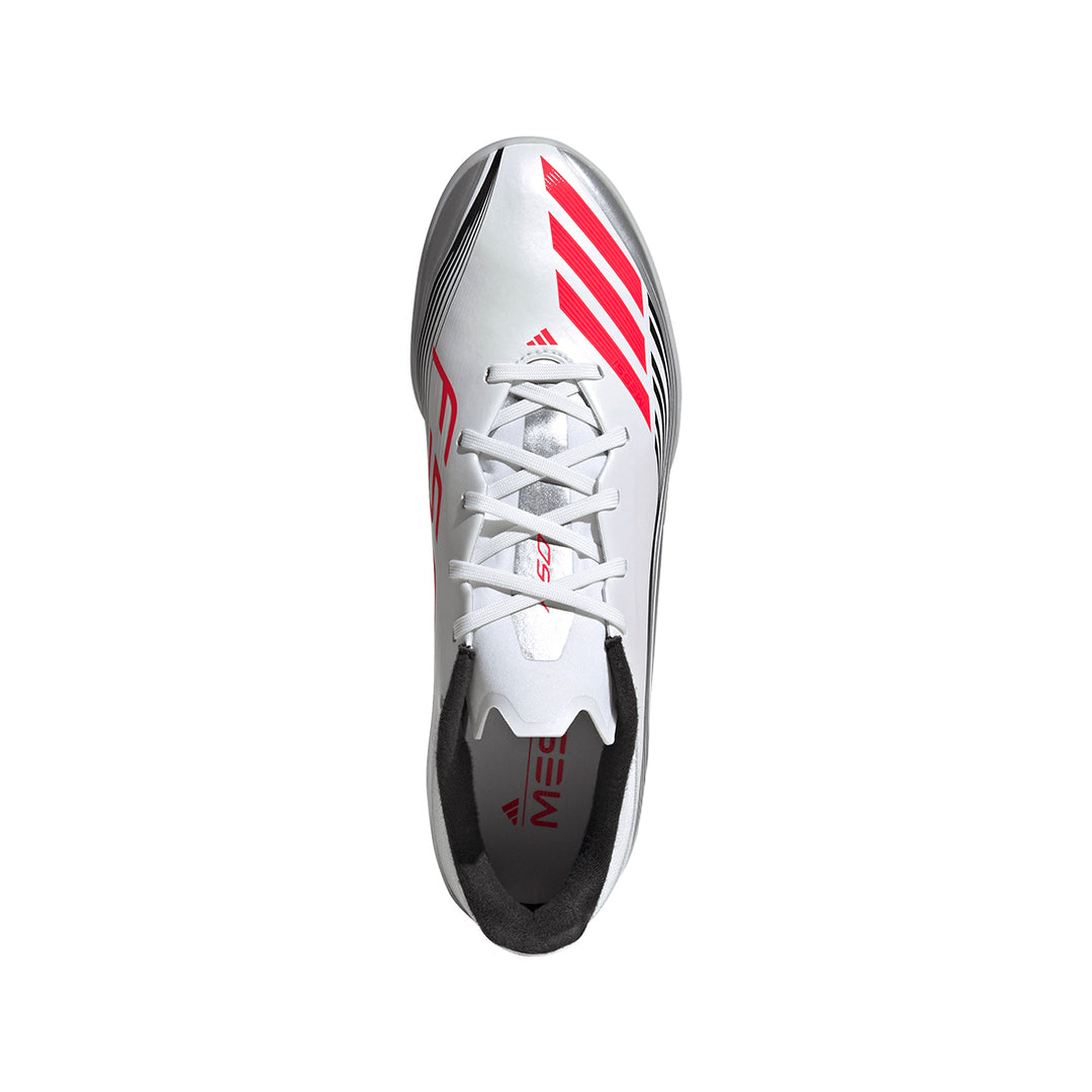 F50 Messi League TF -  White/Lucid Red/Silver Met.