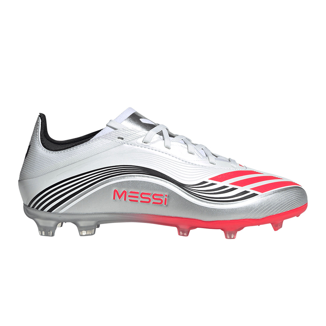 F50 Messi Elite FG J - White/Lucid Red/Silver Met. – The Boot Room
