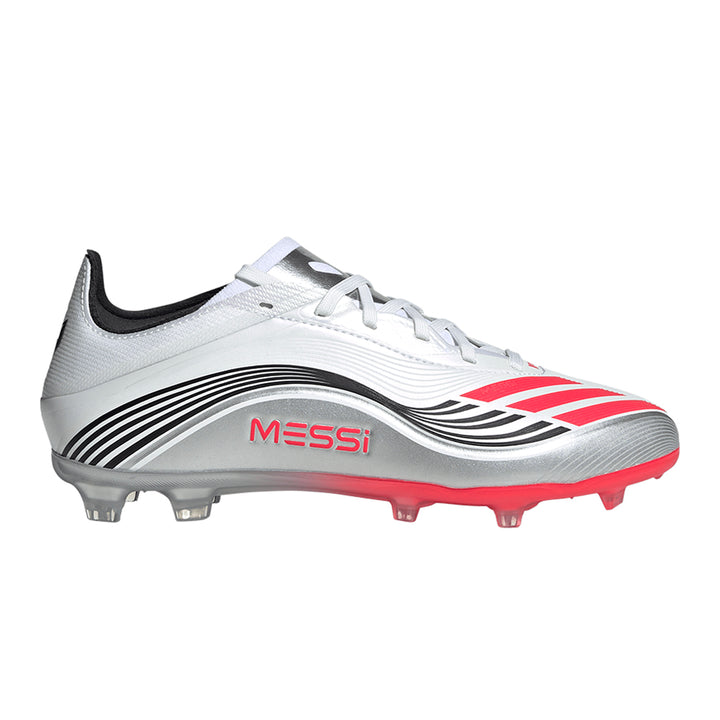 F50 Messi Elite FG J -  White/Lucid Red/Silver Met.