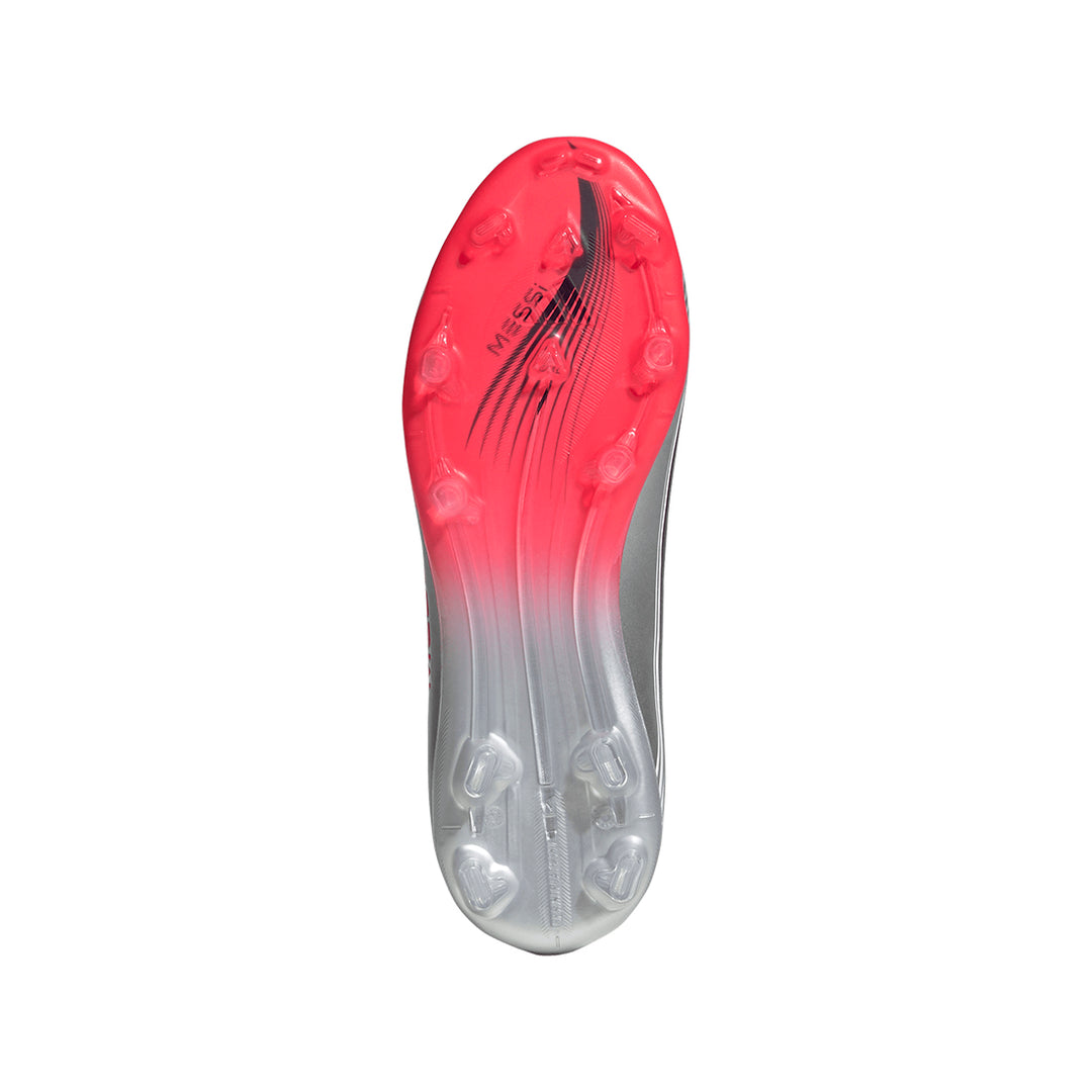 F50 Messi Elite FG J -  White/Lucid Red/Silver Met.