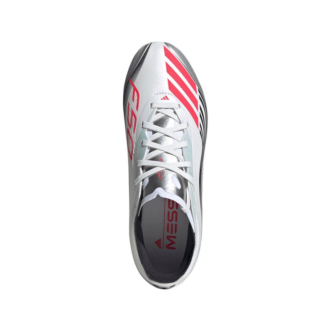 F50 Messi Elite FG J -  White/Lucid Red/Silver Met.