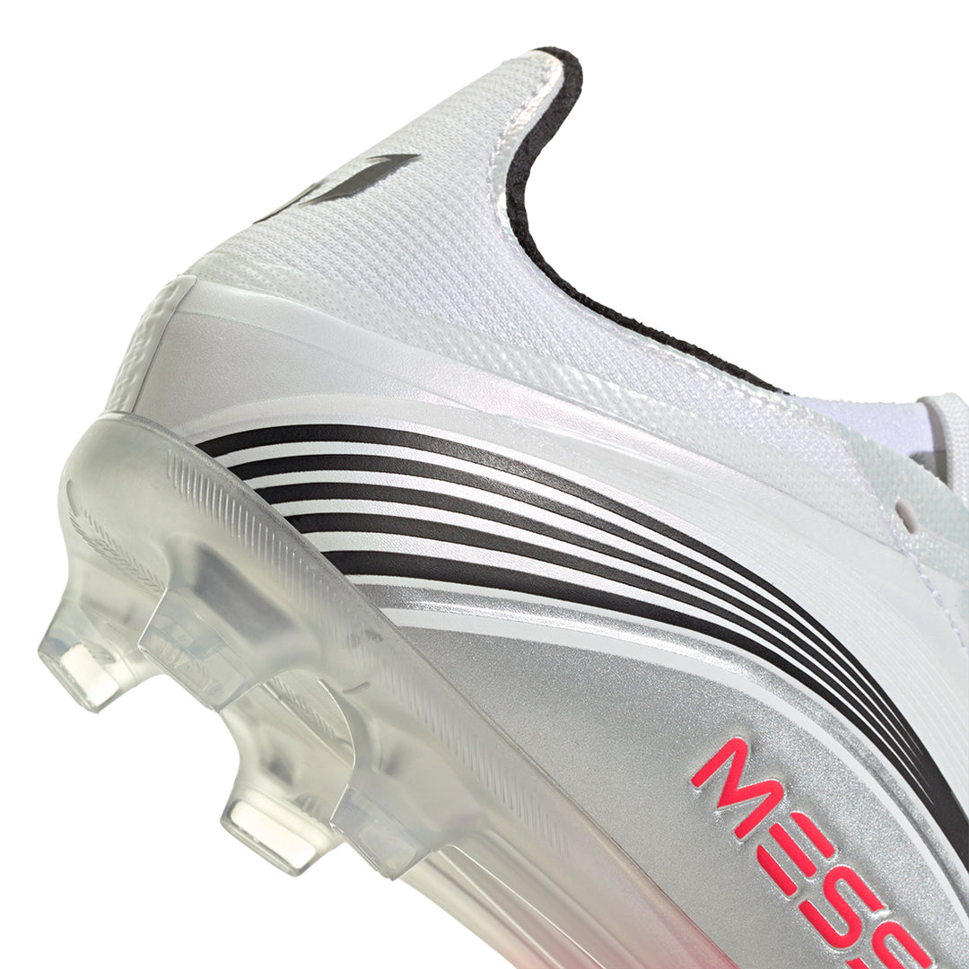 F50 Messi Elite FG J -  White/Lucid Red/Silver Met.