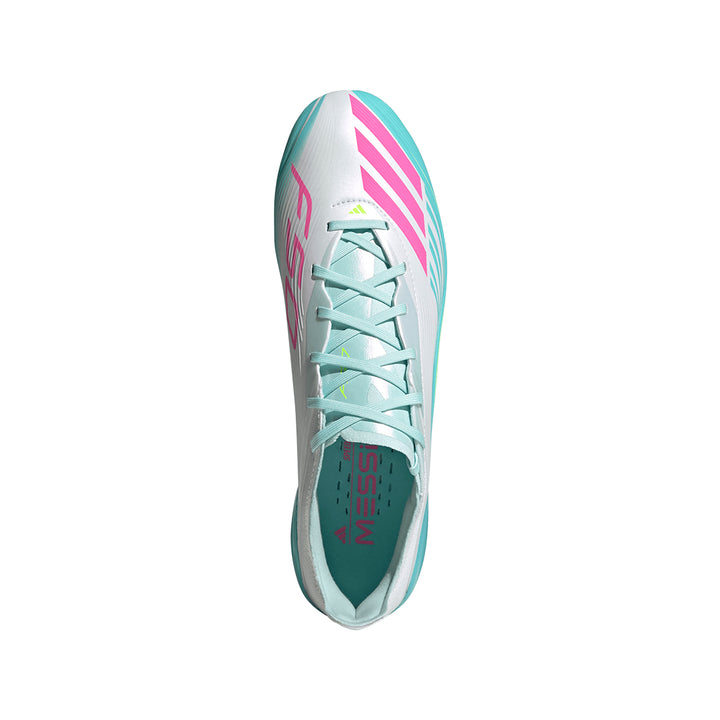 F50 Messi Elite FG - Ftwr White/Lucid Pink/Flash Aqua
