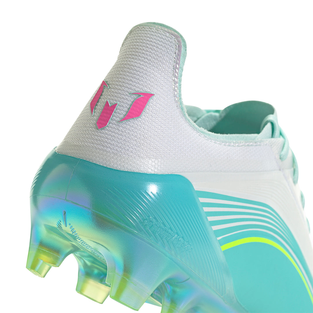 F50 Messi Elite FG - Ftwr White/Lucid Pink/Flash Aqua