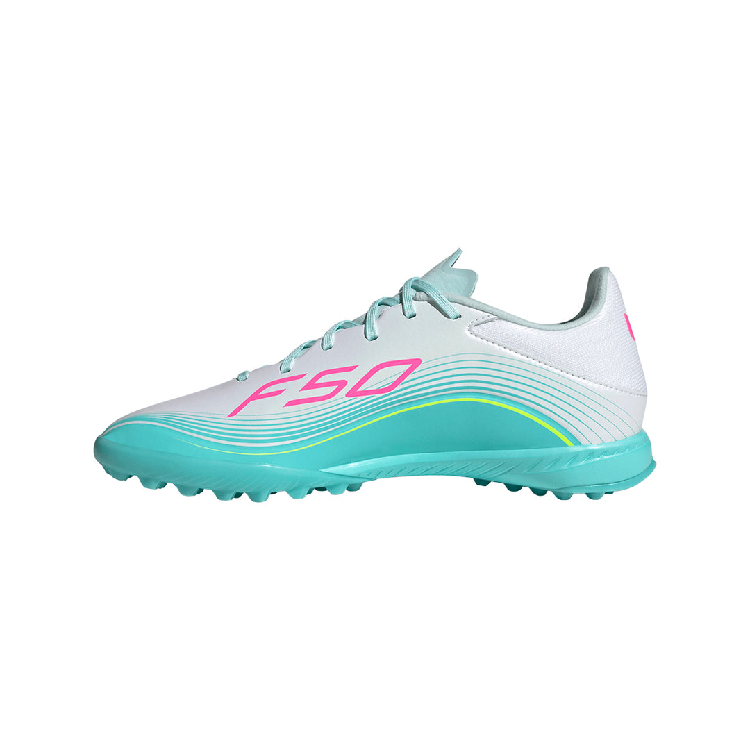 F50 Messi League TF - Ftwr White/Lucid Pink/Flash Aqua