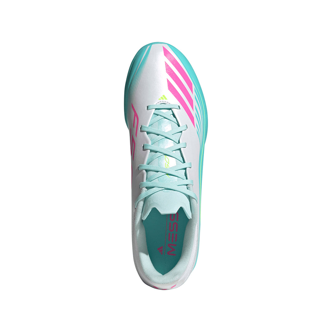 F50 Messi League TF - Ftwr White/Lucid Pink/Flash Aqua