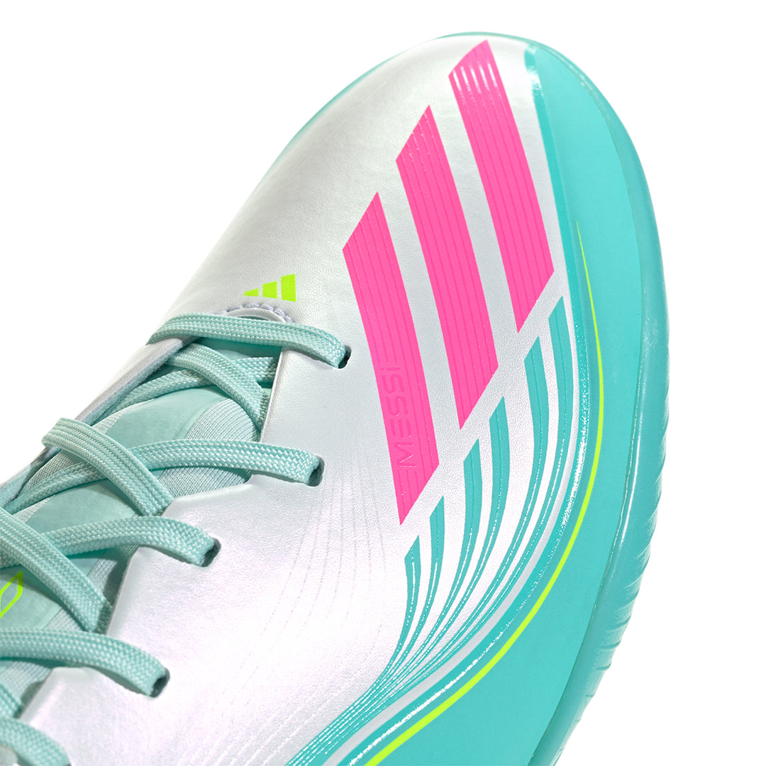 F50 Messi League TF - Ftwr White/Lucid Pink/Flash Aqua