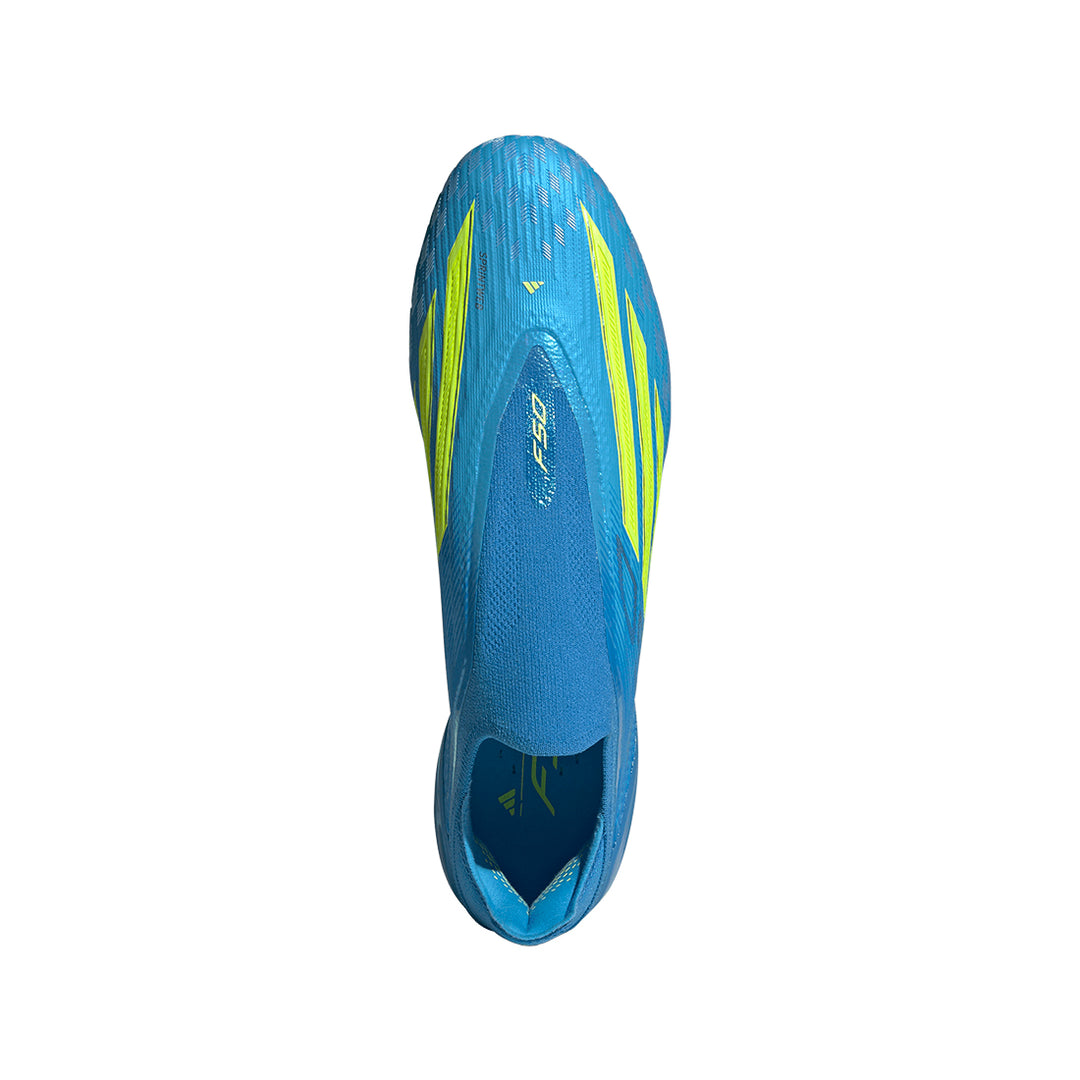 F50 Elite Laceless FG - Lucid Ray Blue / Team Solar Yellow 2 / Lucid Aquamarine