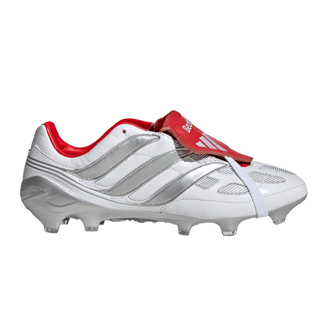 Predator Precision FG DB - White / Silver Metallic / Vivid Red