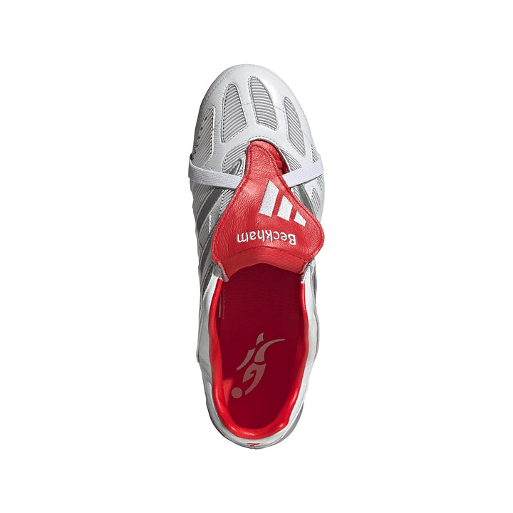 Predator Precision FG DB - White / Silver Metallic / Vivid Red
