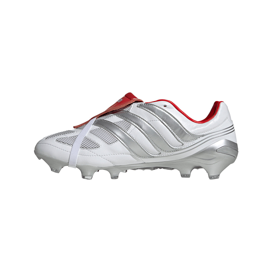 Predator Precision FG DB - White / Silver Metallic / Vivid Red