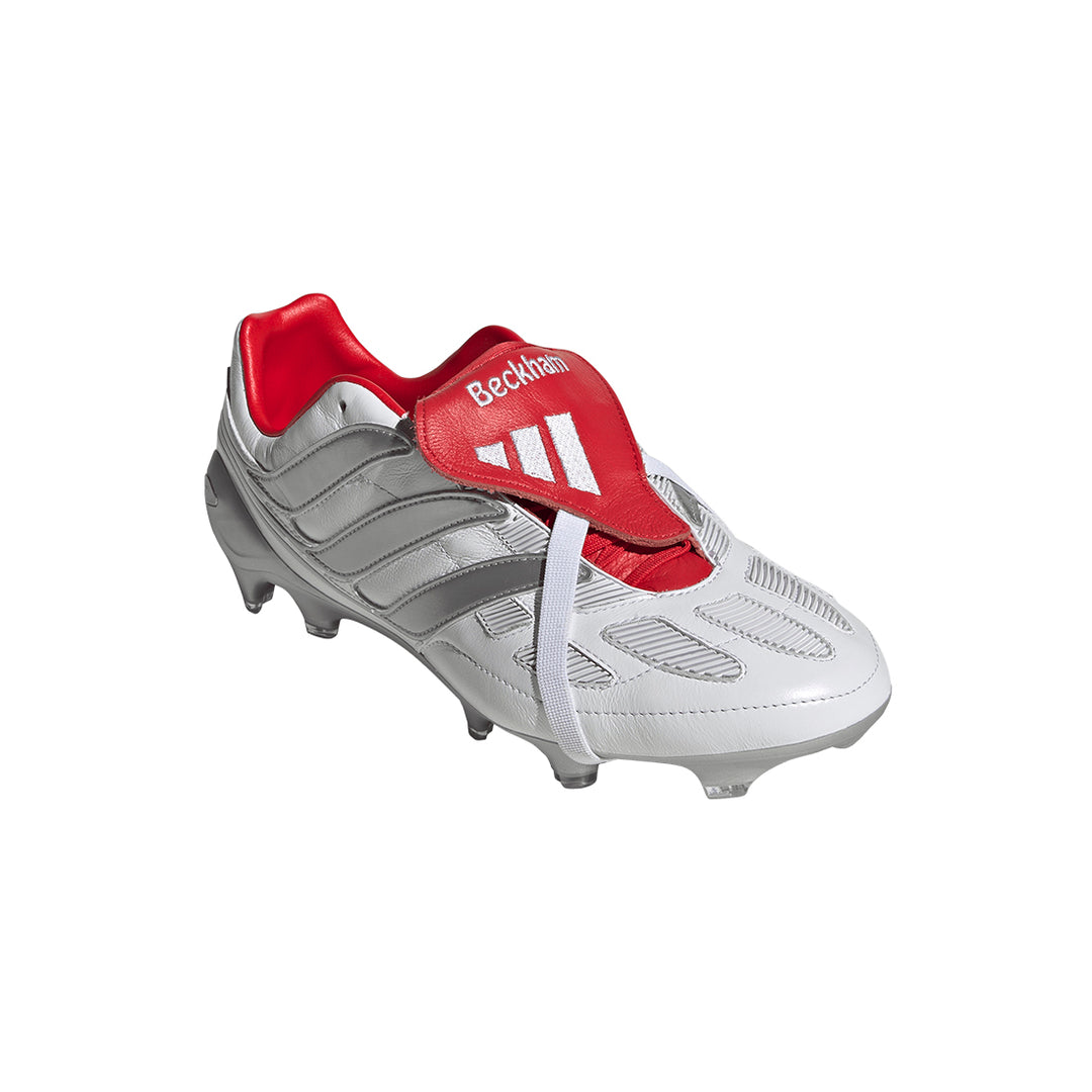 Predator Precision FG DB - White / Silver Metallic / Vivid Red