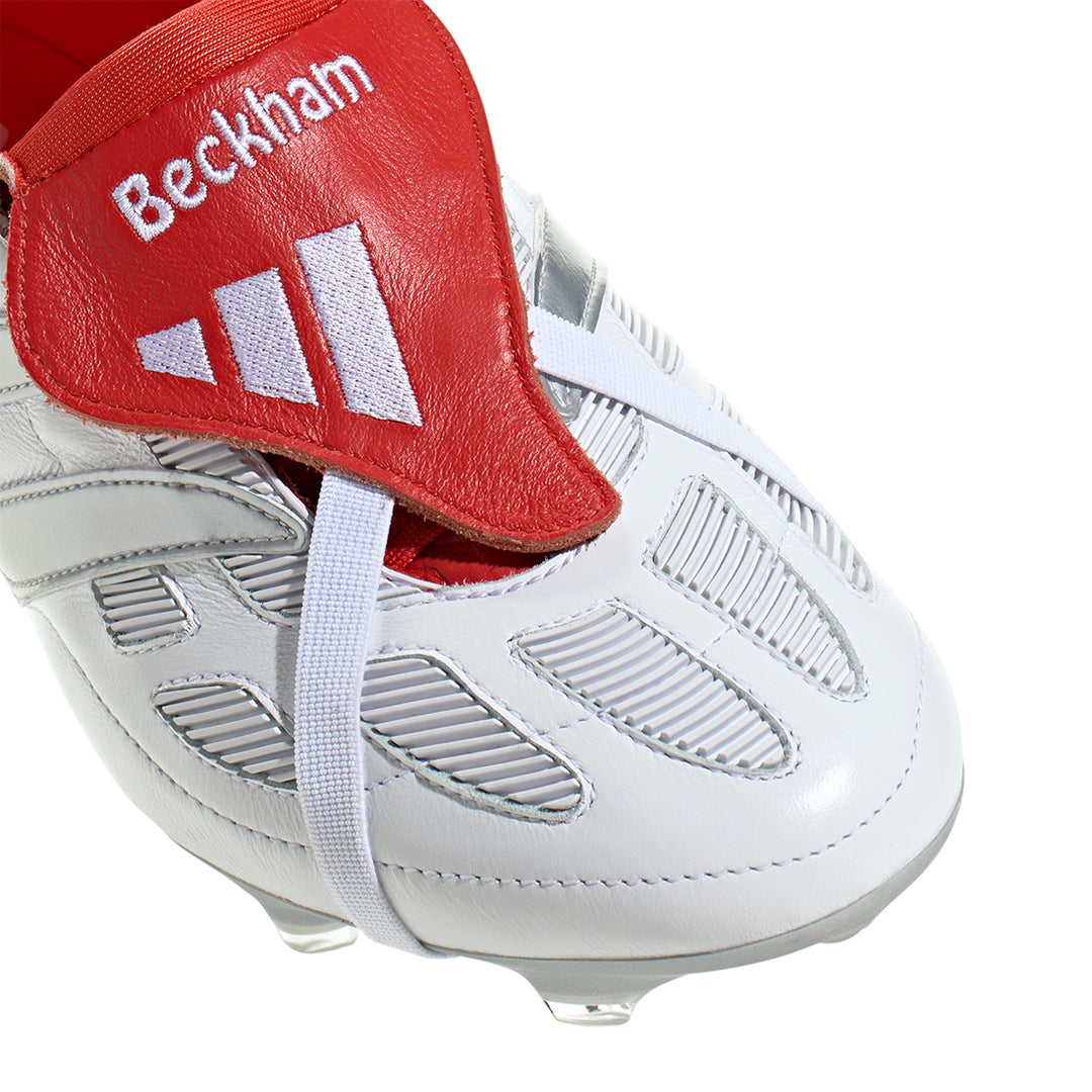 Predator Precision FG DB - White / Silver Metallic / Vivid Red