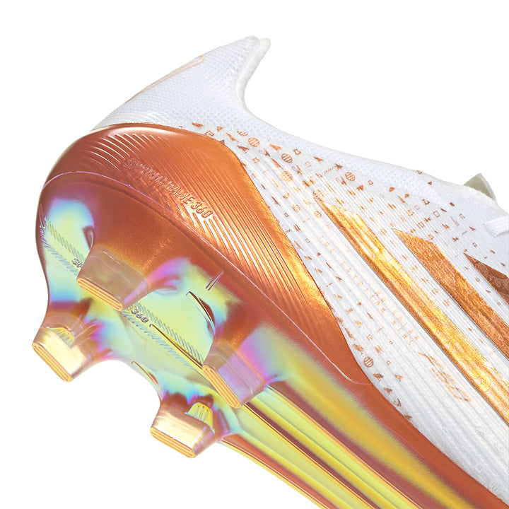 F50 Elite FG Salah - Ftwr White/Thermal Gold Met./Golden Beige