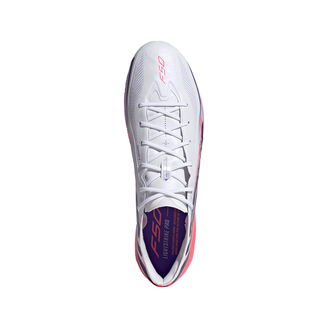 F50 Hyperfast Elite FG - White / Solar Purple / Solar Turbo
