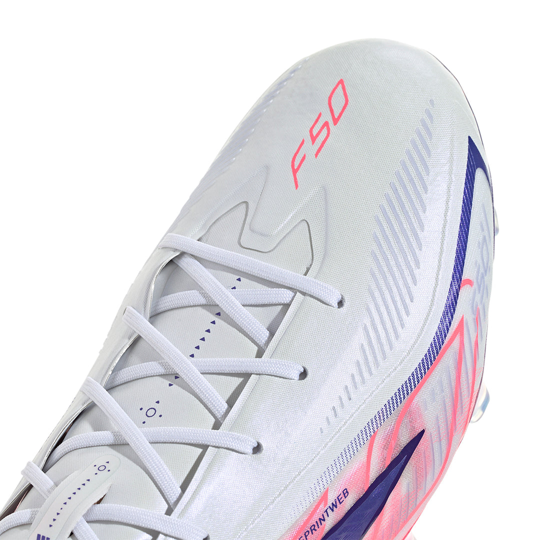 F50 Hyperfast Elite FG - White / Solar Purple / Solar Turbo