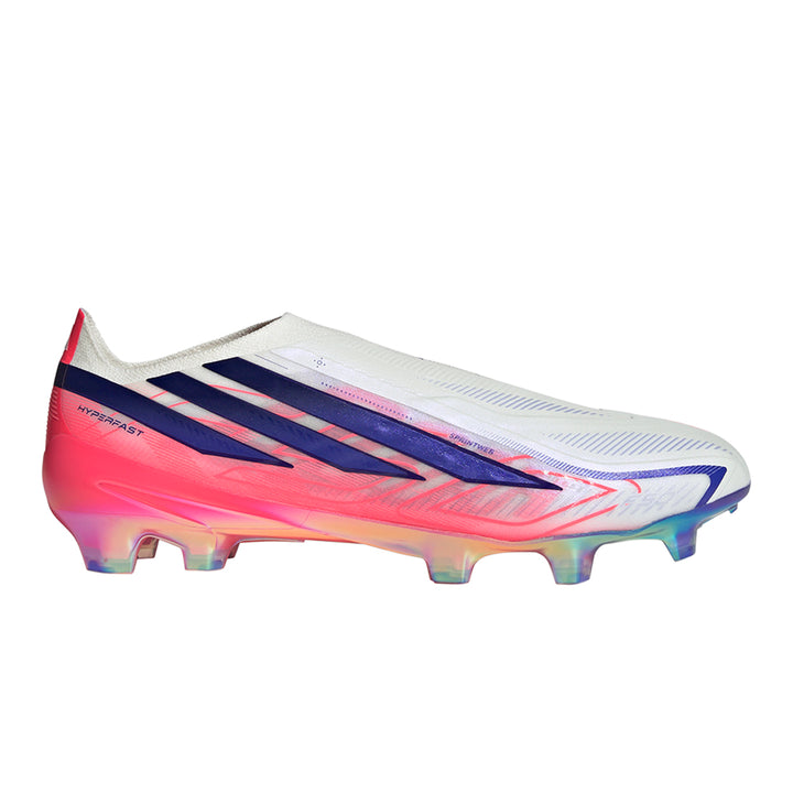 F50 Elite Lace Less FG - White / Solar Purple / Solar Turbo