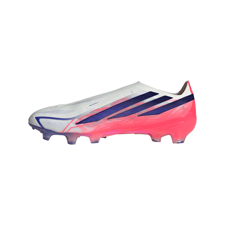 F50 Elite Lace Less FG - White / Solar Purple / Solar Turbo