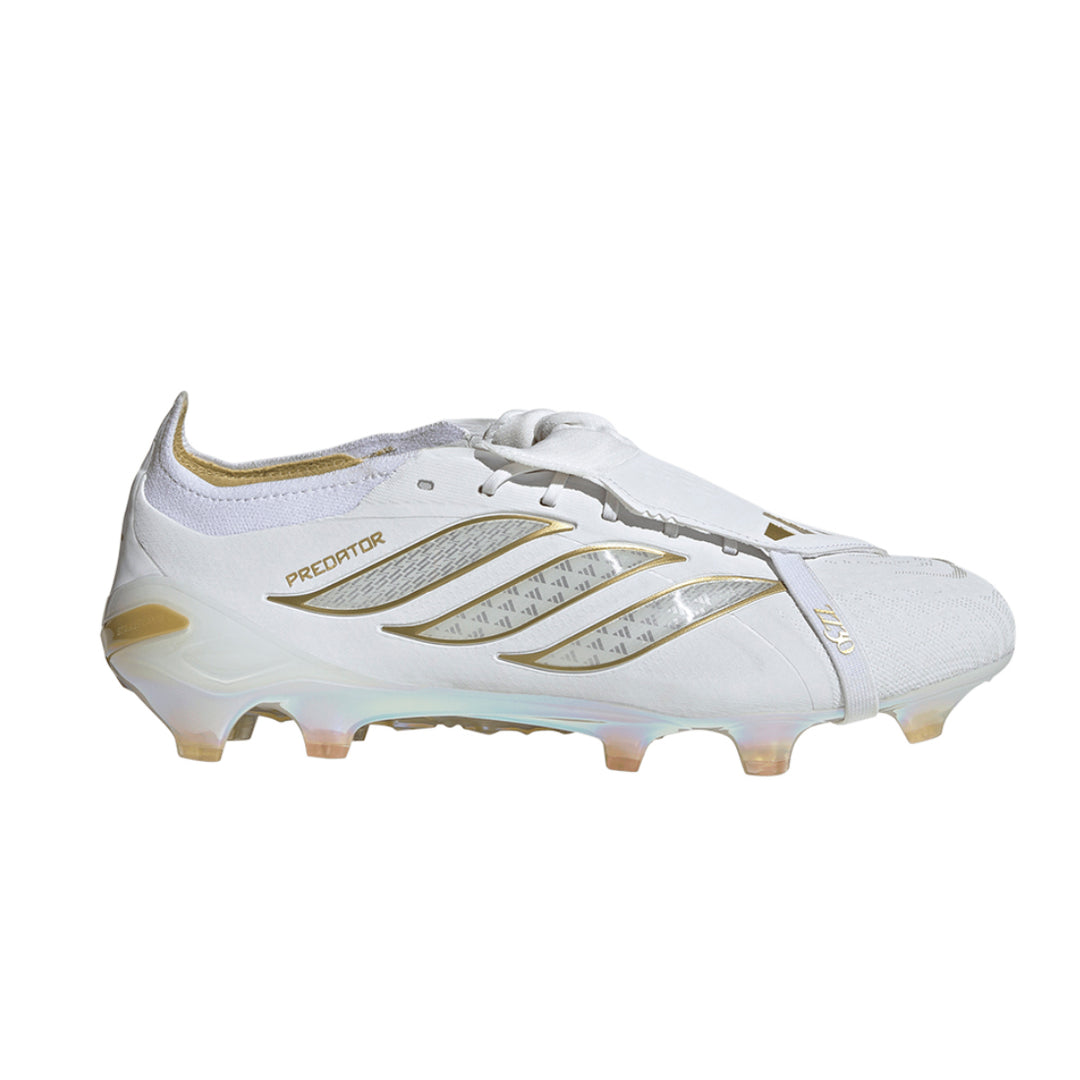 Predator Elite Fold Over Tongue Zidane FG - White / White / Gold Mettalic