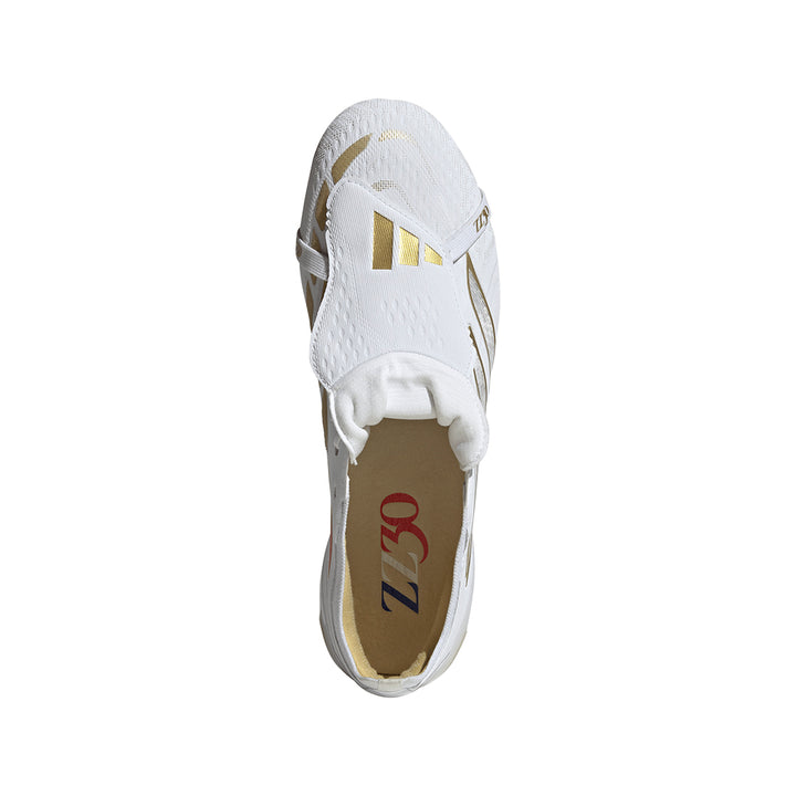 Predator Elite Fold Over Tongue Zidane FG - White / White / Gold Mettalic