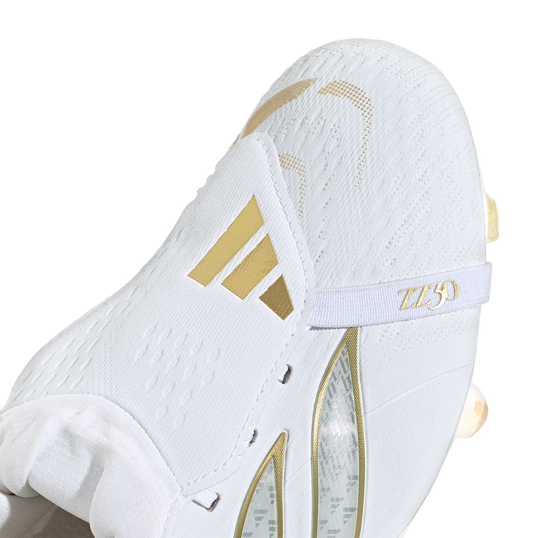 Predator Elite Fold Over Tongue Zidane FG - White / White / Gold Mettalic