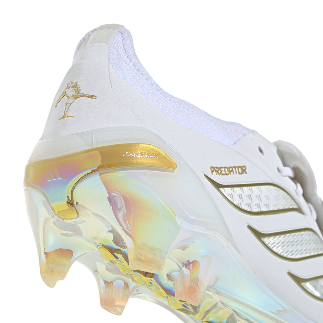 Predator Elite Fold Over Tongue Zidane FG - White / White / Gold Mettalic