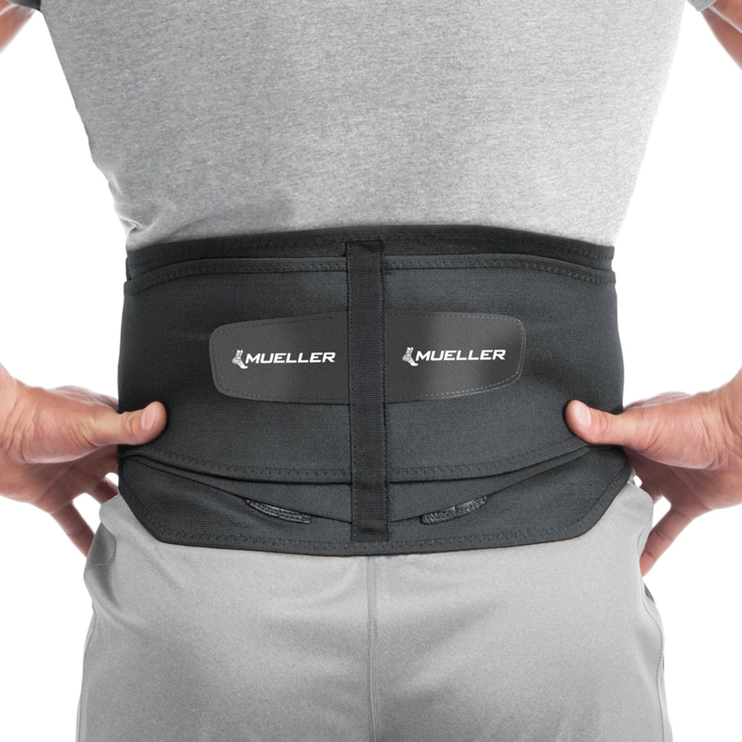 Mueller Back Brace W/ Removable Pad Extended - Black